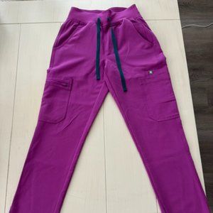 Figs Bright Fuchsia High Waisted Yola Skinny Scrub Pants - XXSP
